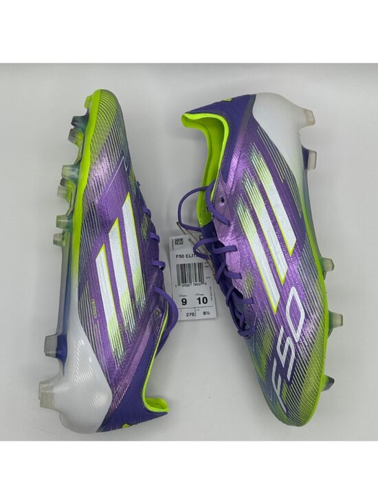 Men’s Adidas F50 Elite FG Firm Ground Soccer Cleats Purple Green Sz 9 JH7615 NEW main image 11